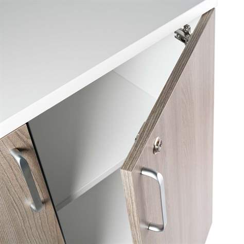 Büroschrank - Doppel-Flügeltüren, Anbau, H x B x T: 740 x 800 x 445 mm, Farbe Akazie - Nowy Styl Group - Bild4