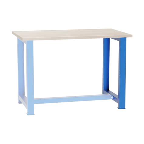 Cadru suport portant tip picior pentru banc de atelier, înălţime 800 mm, albastru RAL5012 - Kovona Lysa nad Labem - imagine2