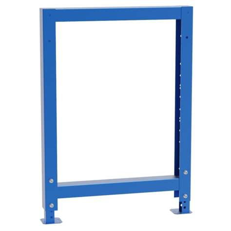 Cadru suport portant tip picior pentru banc de atelier, înălțime ajustabilă 800 - 1000 mm, albastru RAL5012 - Kovona Lysa nad Labem