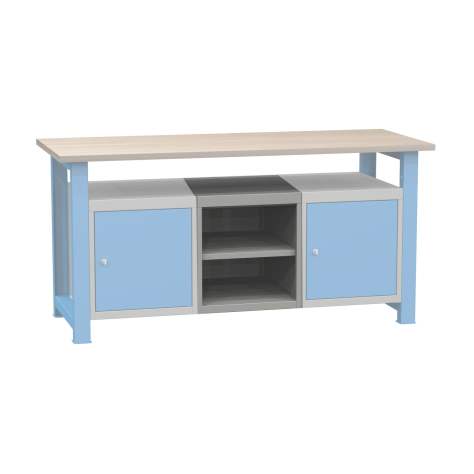 Box container - dulap banc masă de atelier, 1 raft, HxLxl: 527x480x610 mm - Kovona Lysa nad Labem - imagine2