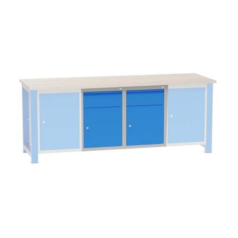 Box container - dulap banc masă de atelier - modul corp dulap cu sertare, HxLxl: 700x480x610 mm, 1 sertar - Kovona Lysa nad Labem - imagine2