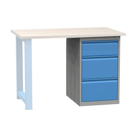 Box container - dulap banc masă de atelier - modul corp dulap cu sertare, HxLxl: 800x480x610 mm, 1 sertar - Kovona Lysa nad Labem - imagine2