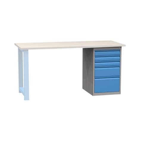 Box container - dulap banc masă de atelier - modul corp dulap cu sertare, HxLxl: 800x480x610 mm, 5 sertare - Kovona Lysa nad Labem - imagine2