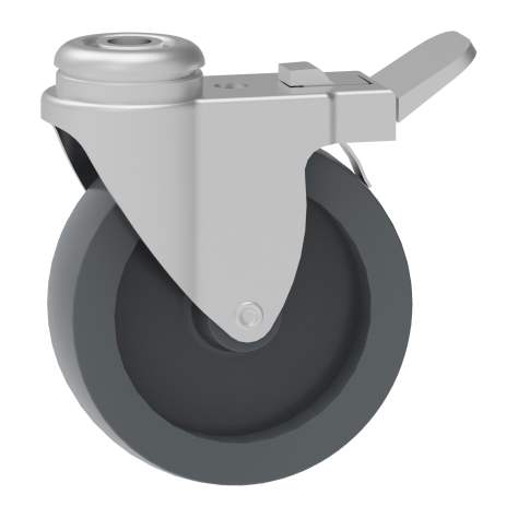 4 roți pivotante cu frână, diametru 80 mm pentru cadrul bancului de lucru - Kovona Lysa nad Labem