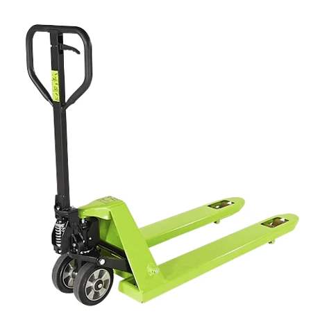 Palettenhubwagen Pramac GS EVO mit Schnellhub, Tragfähigkeit 2500 kg, Räder Gummi schwarz/Polyurethan - Pramac