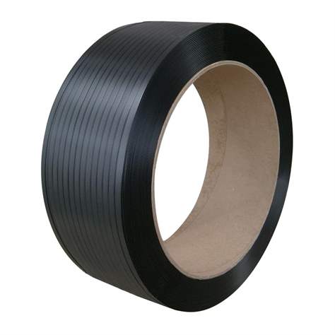 Rolă bandă PP 12 x 0,5 mm, neagră, 1 rolă de 3000 m