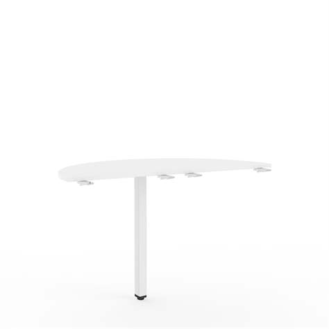 Anbautisch mit Stützfuss STEEL 1200 x 600 mm, Tischplatte Lichtgrau - Malow