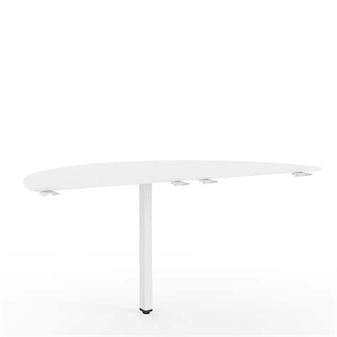 Anbautisch mit Stützfuss STEEL 1600 x 800 mm, Tischplatte Lichtgrau - Malow