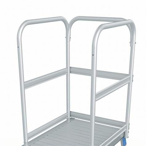 Scară punte cu trepte pe 1 parte - scară platformă cu trepte pe o parte, înălțime platformă 960 mm, 4 fuscele/trepte aluminiu antialunecare - imagine7