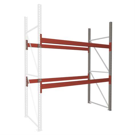 Palettenregal MULTIPAL, HxB: 2700 x 1100 mm, 2 Paar Auflageträger 2700 mm, Fachlast 1500 kg, Anbauregal - META Skladovací technika