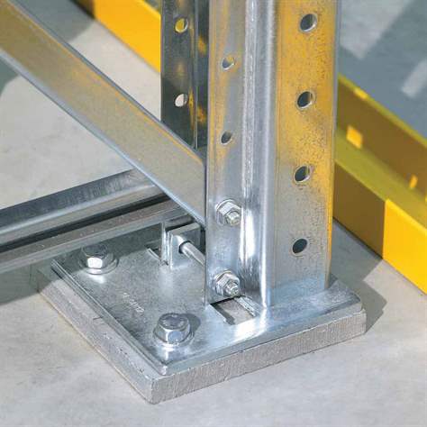 Paletový regál MULTIPAL, v x h: 3300 x 1100 mm, 2 páry nosníků 1825 mm, nosnost buňky 2200 kg, základní - META Skladovací technika - obrázek3