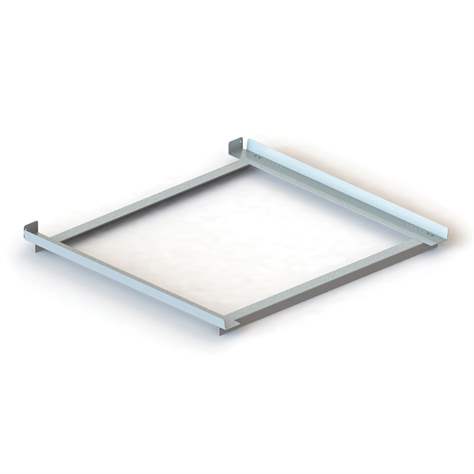 Uhelníkové uložení pro palety, pozinkované, hloubka 800 mm, nosnost 1150 kg - META Skladovací technika