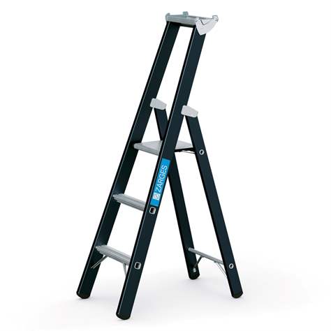 Stehleiter, einseitig begehbar, Belastung 250 kg, Höhe 1590 mm, 3 Stufen