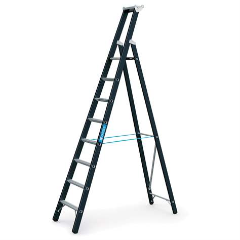 Stehleiter, einseitig begehbar, Belastung 250 kg, Höhe 2990 mm, 8 Stufen