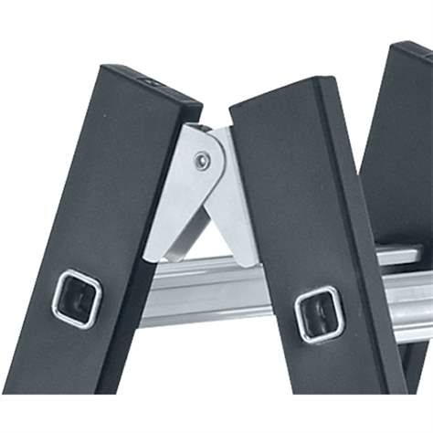 Stehleiter, beidseitig begehbar, Belastung 250 kg, Höhe 2340 mm, 2 x 8 Stufen - Bild3