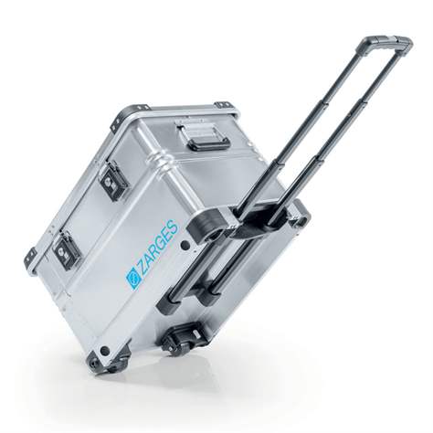 Hliníkový profesionálny pojazdný box s výsuvným madlom, objem 60 l