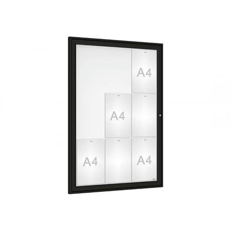 Informačná vitrína vonkajšia, 1050 x 750 mm, farba hnedá RAL8017