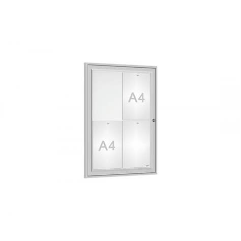 Informačná vitrína vonkajšia, 750 x 550 mm, eloxovaný hliník
