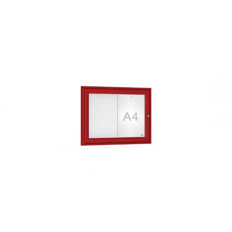 Informační vitrína venkovní, 400 x 550 mm, barva bordó RAL3004