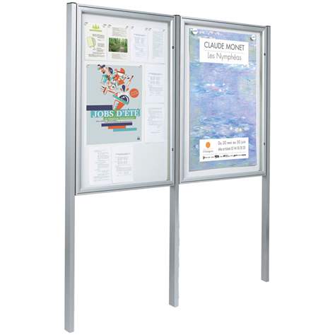 Vitrína venkovní 'Klasik', 750 x 550 mm, barva hnědá RAL8017 - obrázek5