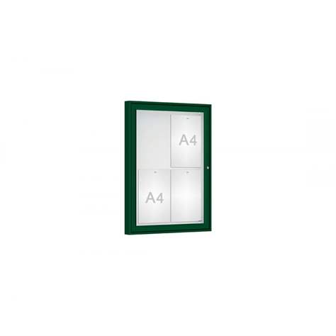 Vitrína venkovní 'Klasik', 750 x 550 mm, barva zelená RAL6005