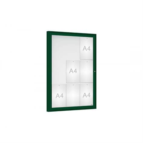 Vitrína venkovní 'Klasik', 1050 x 750 mm, barva zelená RAL6005