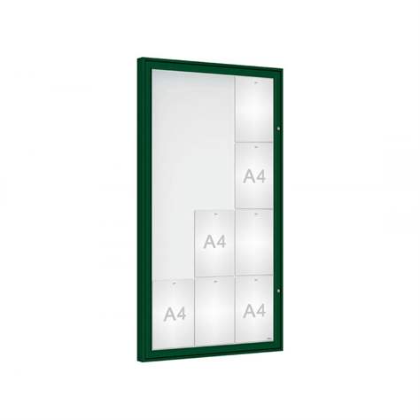 Vitrína venkovní 'Klasik', 1350 x 750 mm, barva zelená RAL6005