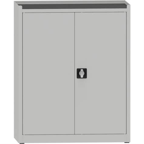 Dílenská skříň na nářadí, v x š x h: 1170x950x500 mm, perforované panely, 1 x police, 3 x zásuvka, barva šedá RAL7035 - Kovona Lysa nad Labem - obrázek2