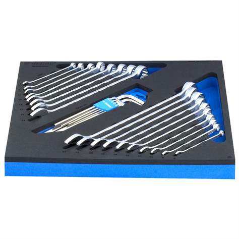 Ringgabelschlüssel- (6-24) und Sechskantstiftschlüssel-Set (1,5-10), UNIOR, lange Ausführung, 27 St. - UNIOR Slovenia