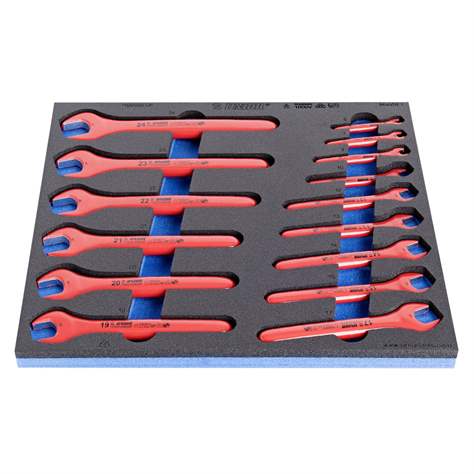 Gabelschlüssel-Set (6-24), einseitig, schutzisoliert, UNIOR, 15 St. - UNIOR Slovenia