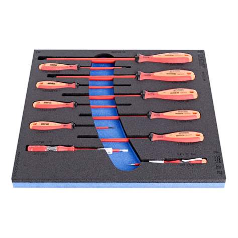 Elektriker-Schraubendreher-Set m. 3-Komponentengriff f. Schlitzschrauben, schutzisoliert, UNIOR, 11 St. - UNIOR Slovenia