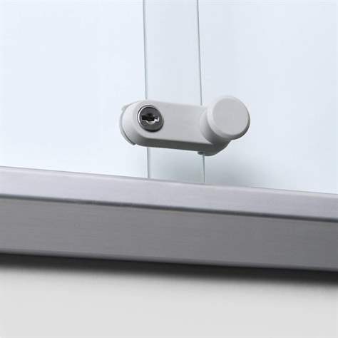 Informační vitrína, s posuvnými dveřmi, bílá magnetická zadní stěna, pro počet listů 21xA4 - obrázek5