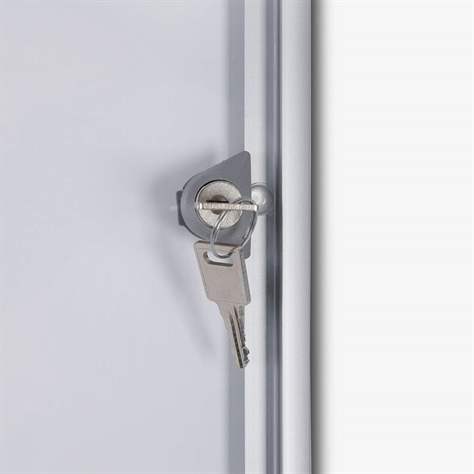 Informační vitrína, bílá magnetická zadní stěna, pro počet listů 4xA4 - obrázek3