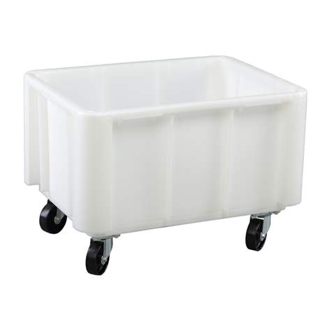 Mehrzweckbehälter, rechteckig, Volumen 140 l, aus Polyethylen, mit 4 Lenkrollen
