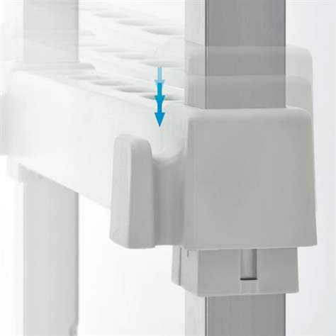 Edelstahl-Steckregal, 4 gelochte PP-Fachböden, H x B x T: 1800x1000x400 mm - Bild4