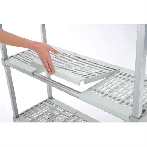 Edelstahl-Steckregal, 4 gelochte PP-Fachböden, H x B x T: 1800x1000x400 mm - Bild6