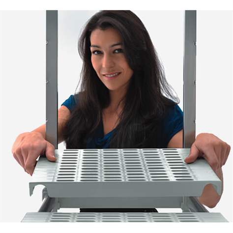 Edelstahl-Steckregal, 4 gelochte PP-Fachböden, H x B x T: 1800x1000x400 mm - Bild7