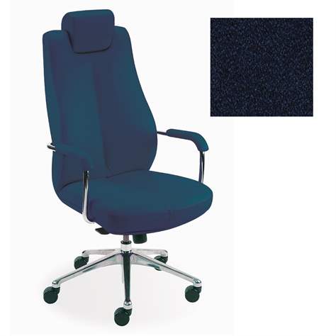 Operator-Sessel SONATA LUX mit Armlehnen, verstellbarer Kopfstütze und Kleiderbügel, Bezugfarbe Dunkelblau - Nowy Styl Group