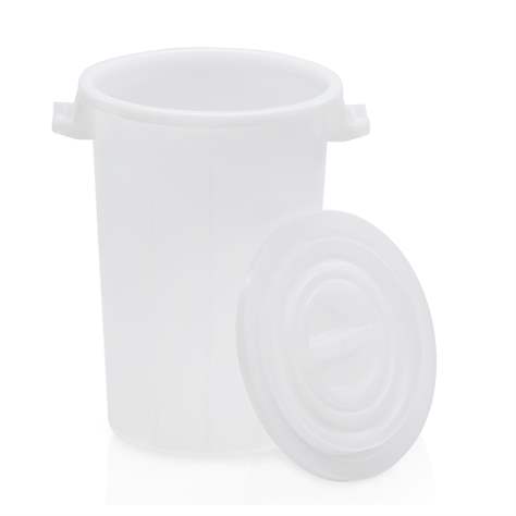 Deckel für Rundbehälter mit Volumen 75 l, aus Polyethylen, weiß - Bild2