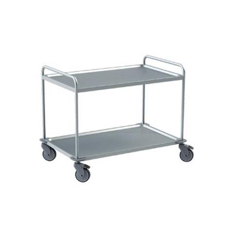 Cărucior cu polițe din oțel inoxidabil, profesional, 2 polițe, HxLxl: 890x730x1150 mm - imagine3