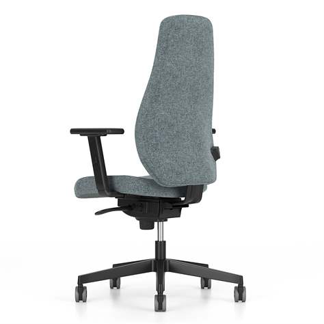 Bürodrehstuhl BJARG, hohe Rückenlehne, Synchronmechanik, Stoffbezug RIVET, Farbe lichtgrau - Nowy Styl Group - Bild4