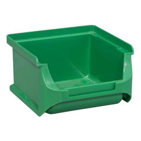 Plastový zásobník s viditelným obsahem, 100 x 102 x 60 mm, barva zelená, bal. 30 ks
