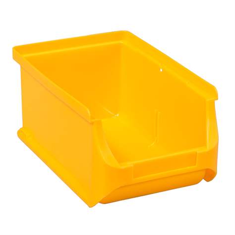 Plastový zásobník s viditelným obsahem, 160 x 102 x 75 mm, barva žlutá, bal. 24 ks