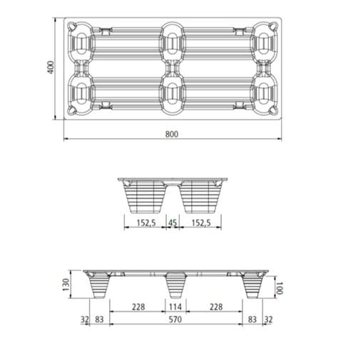INKA Paletten aus gepresstem Holz 800x400 mm, VE 10 Stück - INKA Paletten - Bild4
