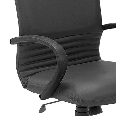 Manager-Sessel MIRAGE, mit Armlehnen, Polyamid-Gestell schwarz, Lederbezug - schwarz - Nowy Styl Group - Bild4