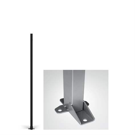 Bodenstütze für Maschinengitter, Höhe 1400 mm, Profil 60x40 mm, Farbe Schwarz - TROAX CZ, s.r.o.