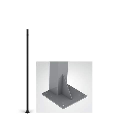 Bodenstütze für Maschinengitter, Höhe 1400 mm, Profil 80x80 mm, Farbe Schwarz - TROAX CZ, s.r.o.