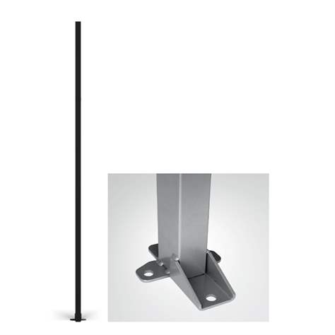 Bodenstütze für Maschinengitter, Höhe 2200 mm, Profil 60x40 mm, Farbe Schwarz - TROAX CZ, s.r.o.