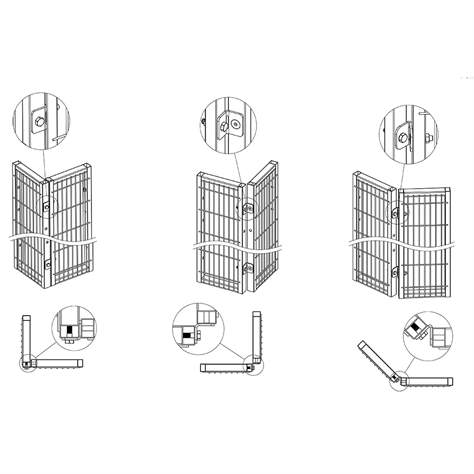 Rohové úhelníky pro propojení panelů do rohu pod úhlem 90°- 180°, bal. 3 ks (pro jeden roh výšky 2200 mm) - TROAX CZ, s.r.o.