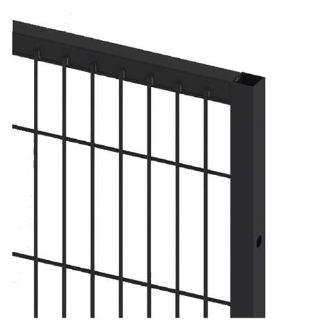 Wandelement für Maschinengitter, HxB: 1250x300 mm, Farbe Schwarz - TROAX CZ, s.r.o.